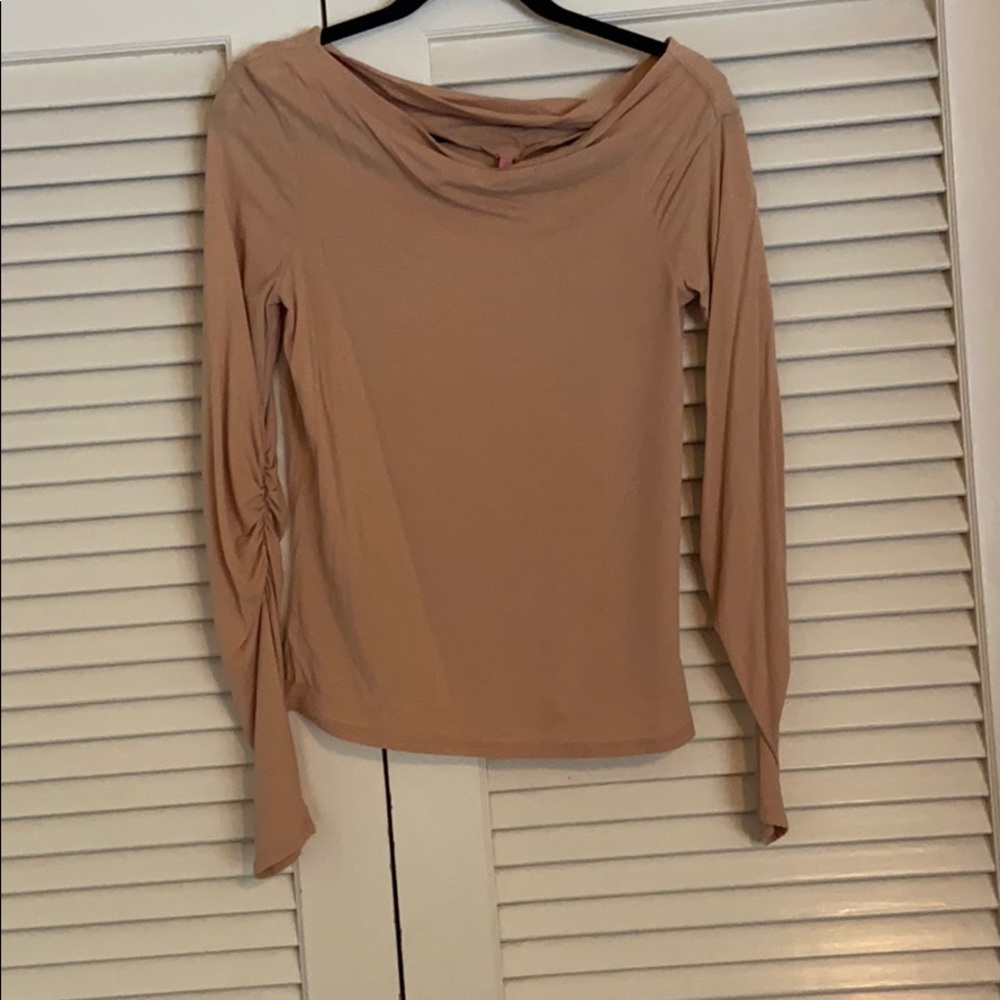 Eighty Sixty long sleeve top tan sz L